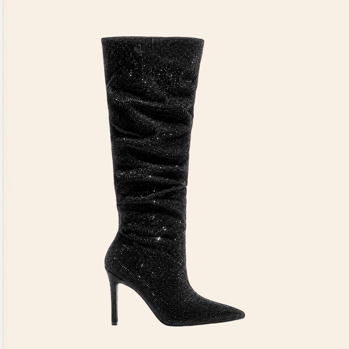 Isadora — Bottes Hautes à Strass Noires
