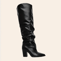 Cassy — Bottes Hautes Plissées Noires