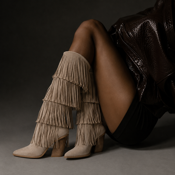 Vittoria — Santiags à Franges Beige