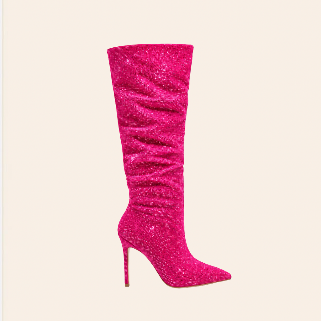 Isadora — Bottes Hautes à Strass Roses