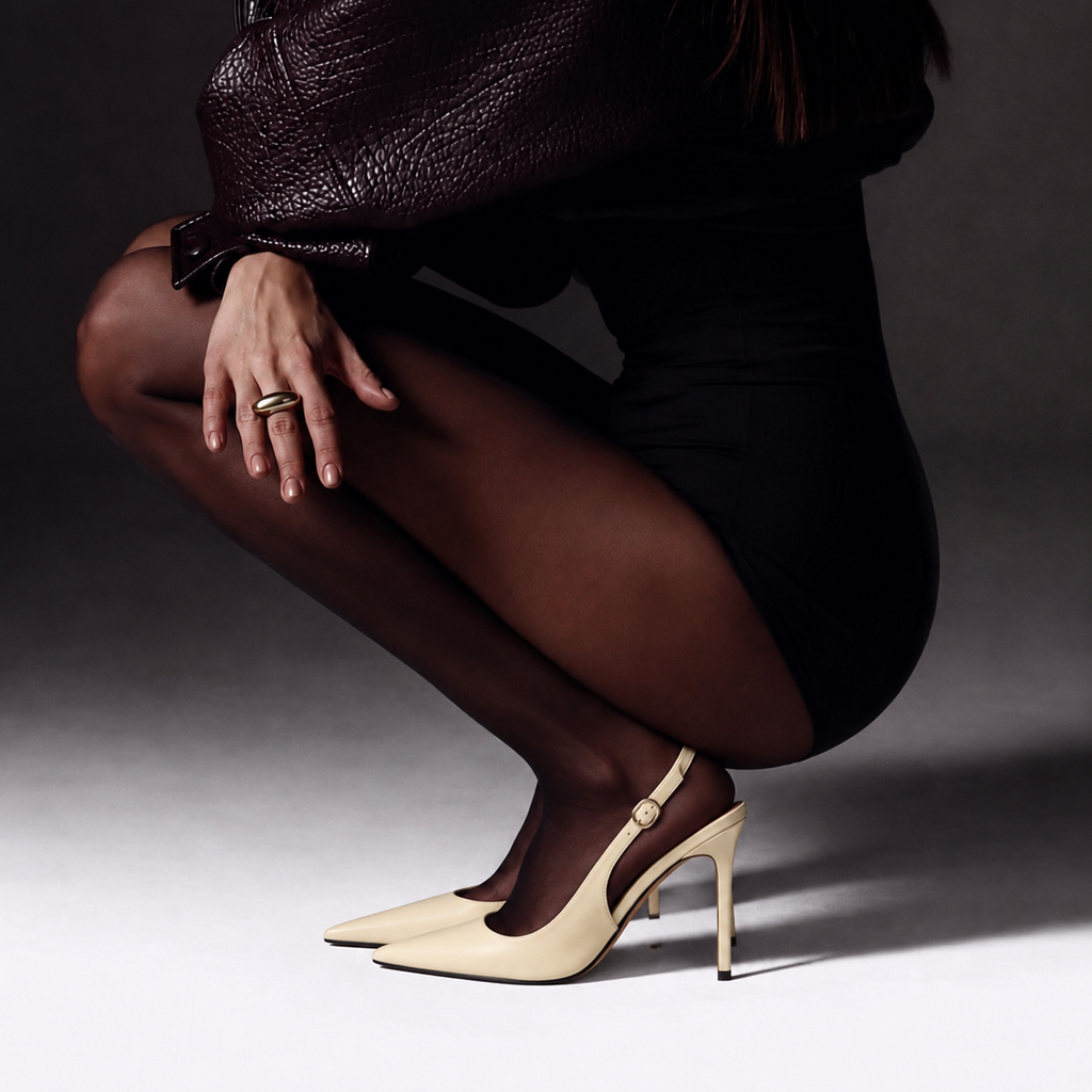 Ilaya — Escarpins Slingback à Talons Aiguilles Jaune
