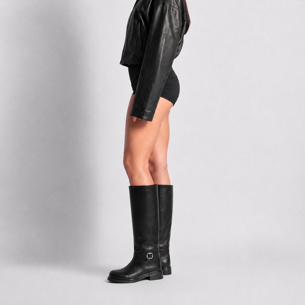 Amalia — Bottes Hautes à Boucles Noires