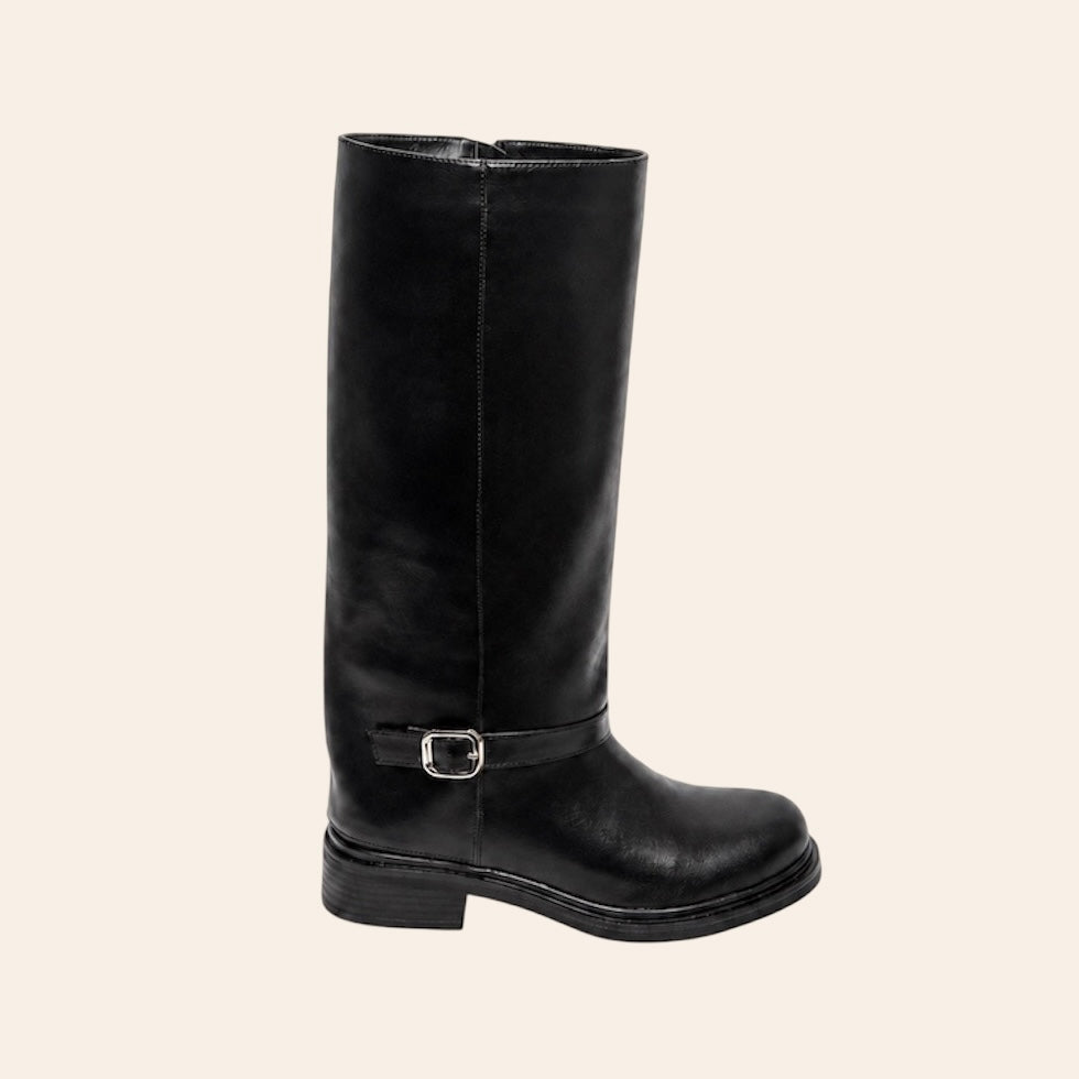 Amalia — Bottes Hautes à Boucles Noires