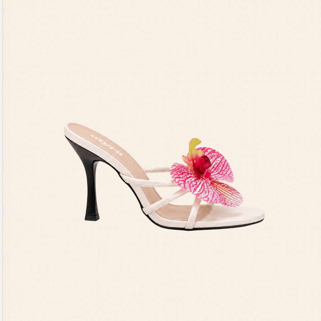 Rosalia — Mules à Talons Blanches