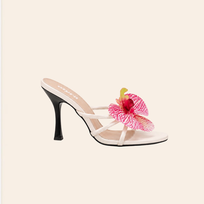 Rosalia — Mules à Talons Blanches