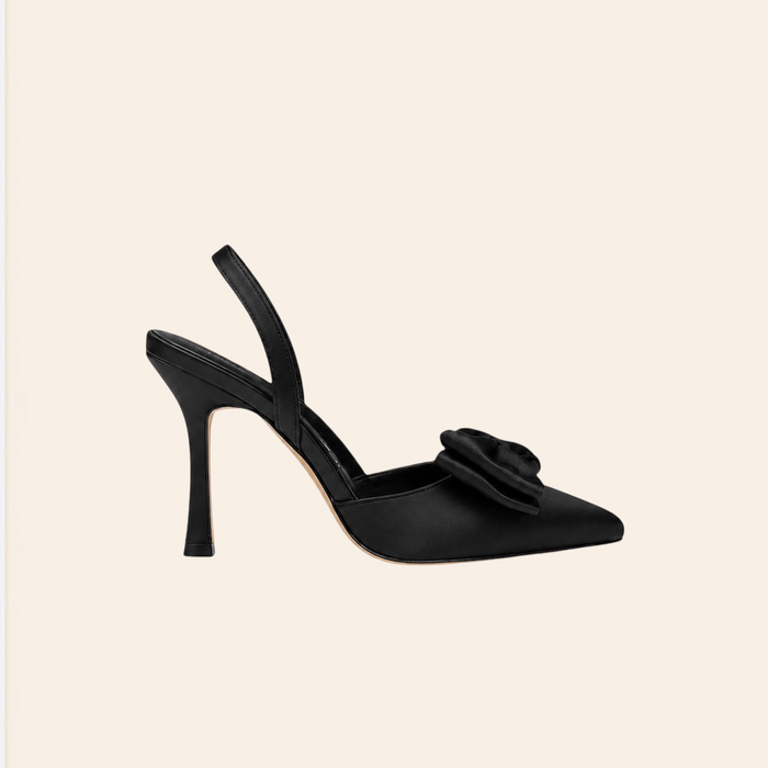 Bianca — Escarpins à Nœud Noirs