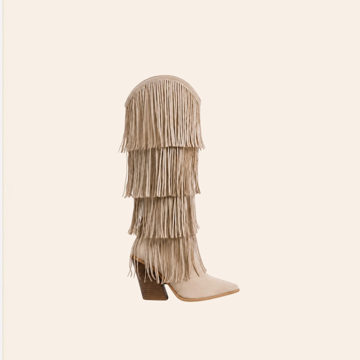 Vittoria — Santiags à Franges Beige