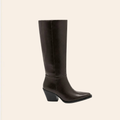 Carmela — Bottes Hautes à Talon Western Marrons