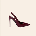 Valeria — Escarpins Slingback Vernis Bordeaux