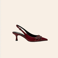 Benita — Escarpins Slingback Vernis Bordeaux