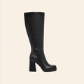 Lili — Bottes Hautes à Plateforme Noires