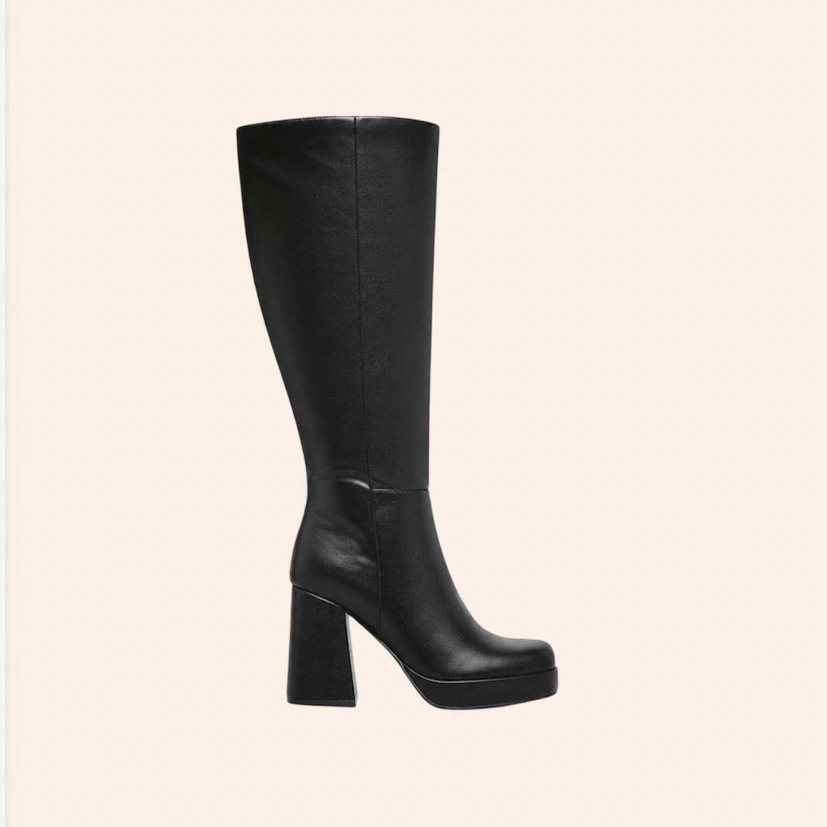 Lili — Bottes Hautes à Plateforme Noires