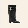 Lylou — Bottes Hautes à Doubles Boucles Noires