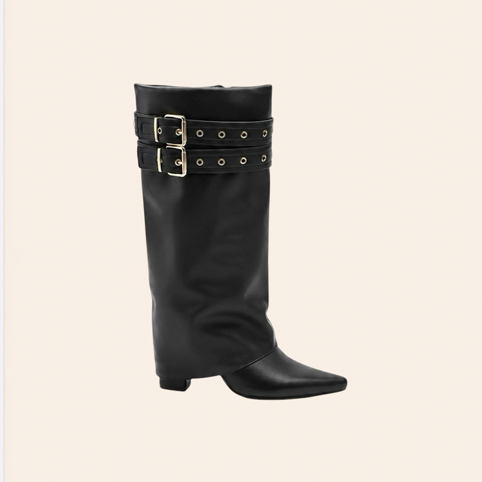 Lylou — Bottes Hautes à Doubles Boucles Noires