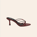 Sélène — Sandales à Talons Bordeaux