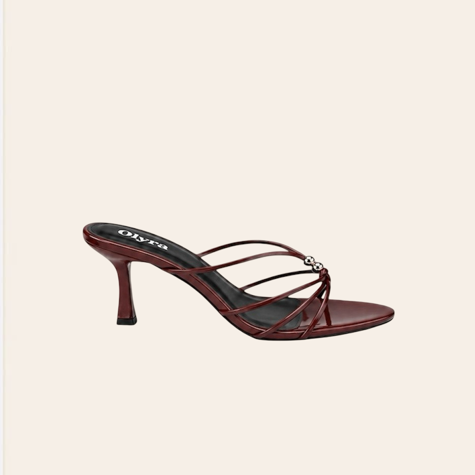 Sélène — Sandales à Talons Bordeaux