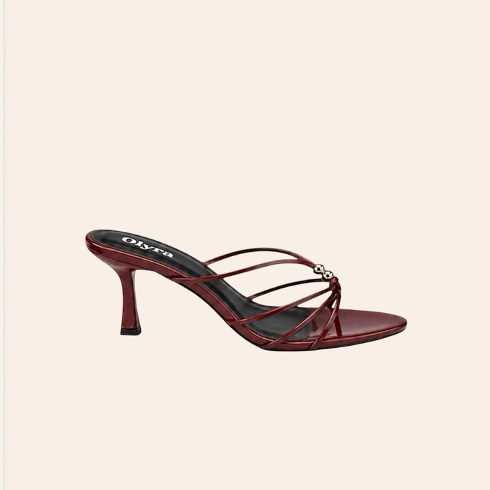 Sélène — Sandales à Talons Bordeaux