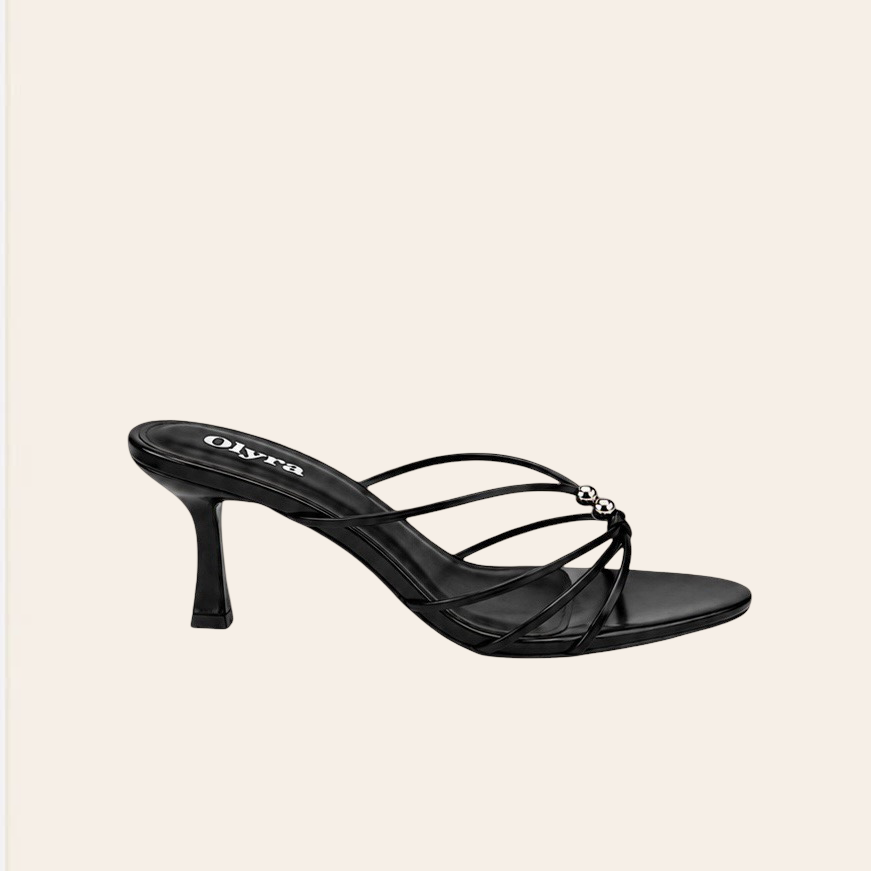 Sélène — Sandales à Talons Noires