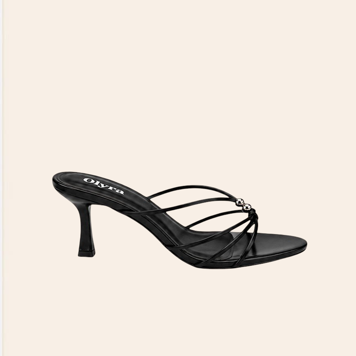 Sélène — Sandales à Talons Noires
