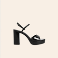 Elée — Sandales à Talons Plateforme Noires